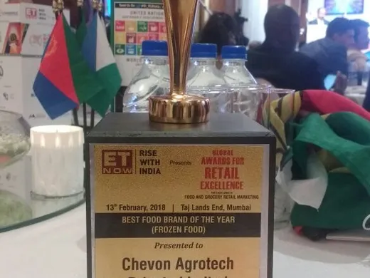 Best Food Brand of the Year, Frozen Food, ET Now · Global Awards for Retail Excellence